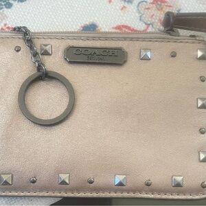 Coach Metallic Studded key/card holder